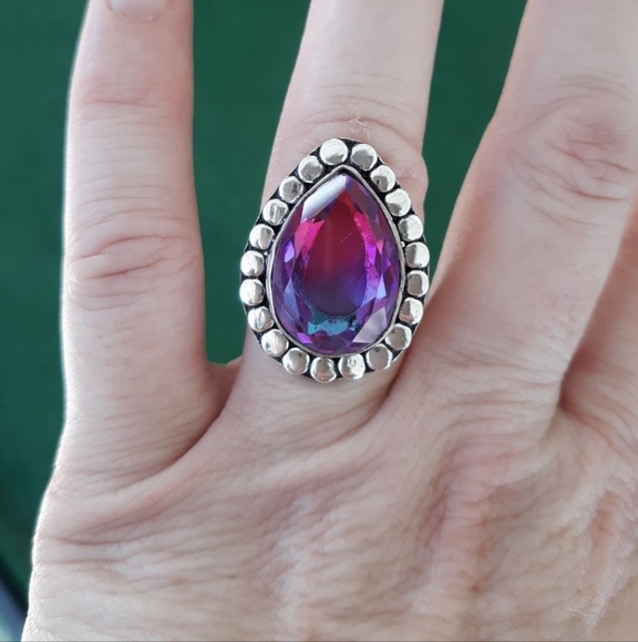 *** Sale *** New Bi-Color Tourmaline 925 Silver Ring.  - Picture 4 of 9